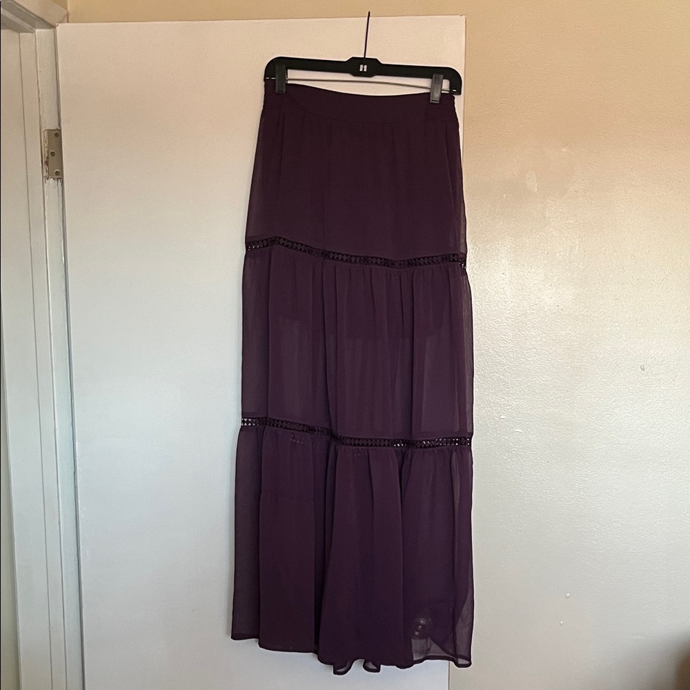 Express Deep Purple Maxi Skirt